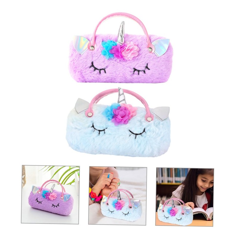 IMIKEYA 2pcs Unicorn Glasses Case for - Cute Hard Shell
