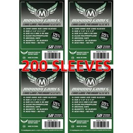 Mayday Games Mayday Games 7077 Clear Premium Card Sleeves 63.5x88 mm (4x50 Pack, 200 sleeves)