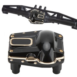 ZAWELIYO Brass Diff Cover for Axial SCX6 AXI05000 1/6 RC Car - Differential Axle Housing | CNC Machined Black & Gold Upgrade
