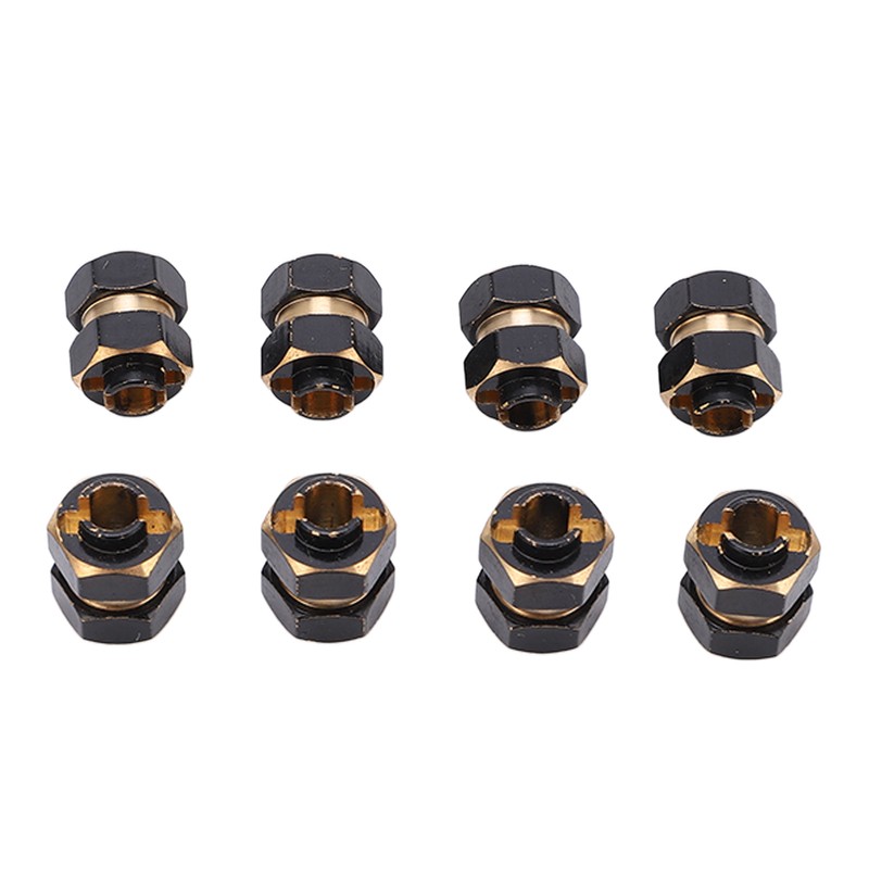 4PCS 4mm Widen Brass Wheel Hex Extended Adapter for Axial