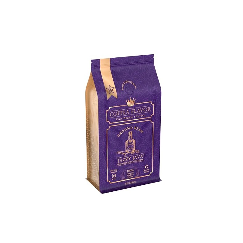 Jazzy Java – Spiced & Nutty Flavored Ground Coffee –