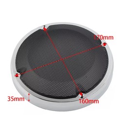 KZMPMT 1 Pair 6.5" Saddlebag Lid Lower Leg Vented Fairing Speaker Grill Cover Compatible with 2014-later Harley Touring Road King Road Glide Street Glide Electra Glide Ultra Limited Tri Glide (Chrome)