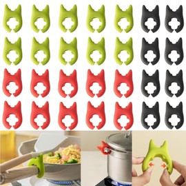 Vastsea Pack of 30 Spoon Rest for Stove Top, Cooking Spoon Holder, Pot Lid Lifter, Cooking Spoon Holder, Used to Prevent Overflow of Cooking