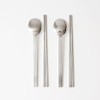 Domestic Premium Kamome Kitchen Pleated Stainless Steel Spoon and Chopstick