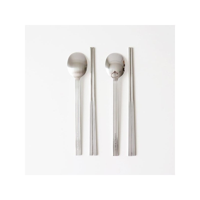 Domestic Premium Kamome Kitchen Pleated Stainless Steel Spoon and Chopstick