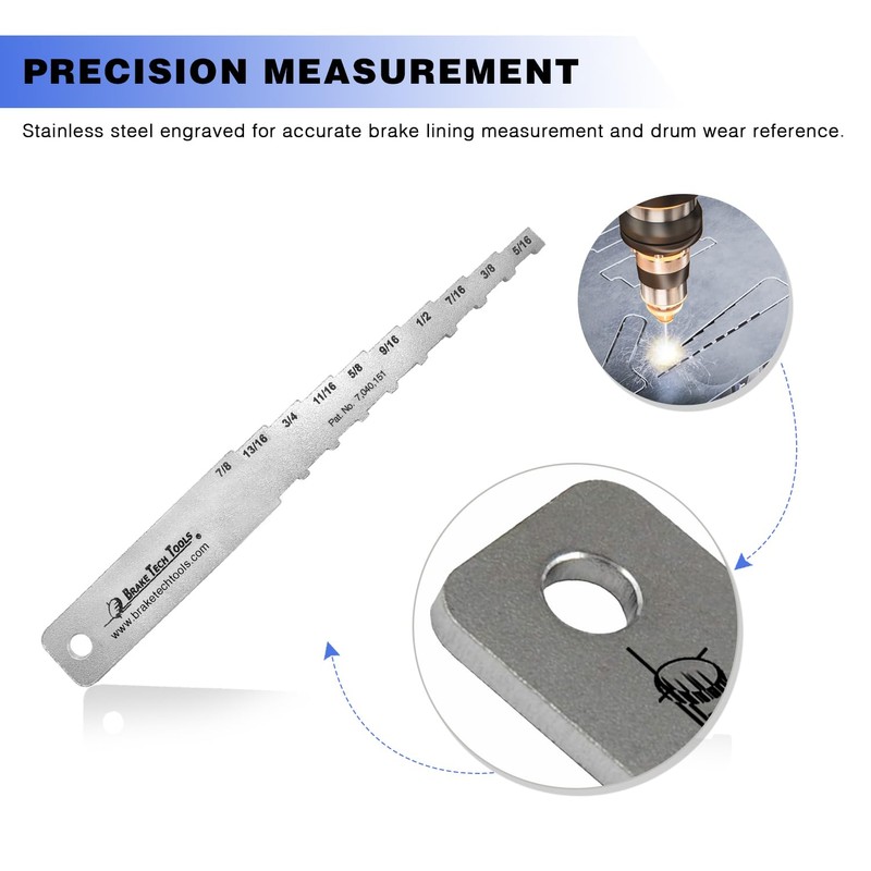 Made in America Brake Lining Measuring Tool Brake Gauge Technicians