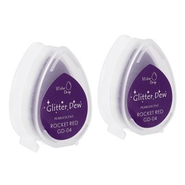 PATIKIL Craft Ink Pads for Stamps, 2 Pcs Washable Finger Print Ink Stamp Pad Color DIY Rainbow for Rubber Stamps Paper Scrapbooking Fabric Wood, Violet