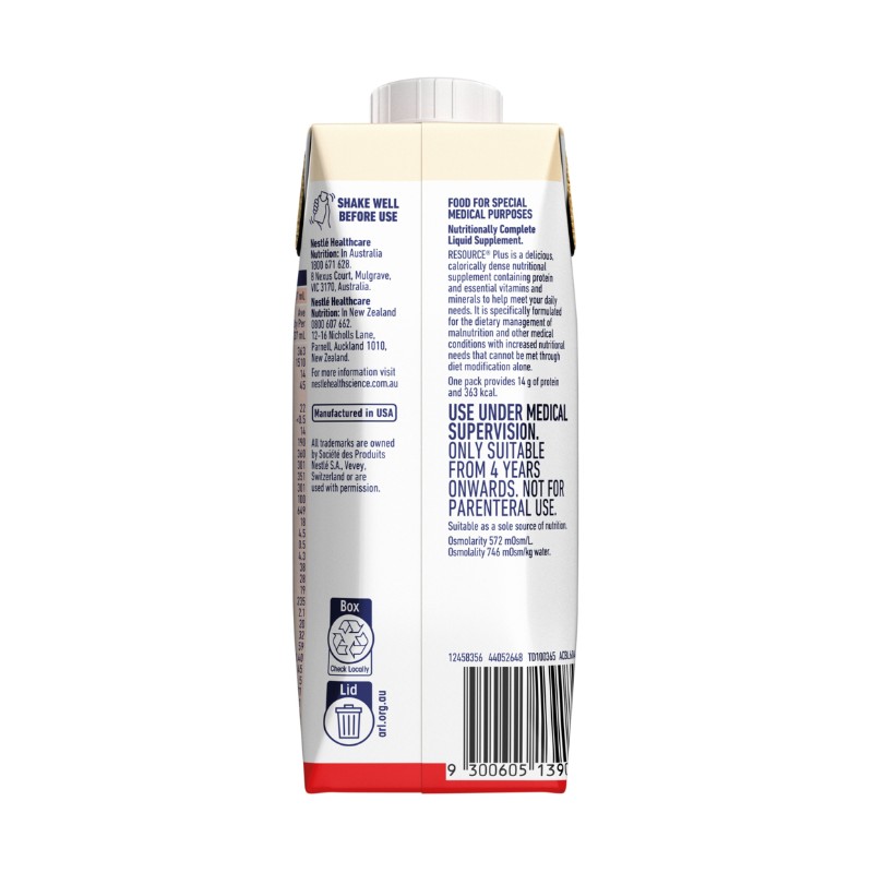 Resource Plus Vanilla 237ml