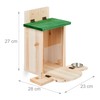 Relaxdays 1 x Wooden Squirrel Feeder with Corn Cob Holder