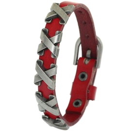 BRLTime Punk Unisex Genuine Leather Belt Bracelet Rivet Stud Cuff Wristband Bangle Women Men Adjustable Cowhide Bracelet Jewellery