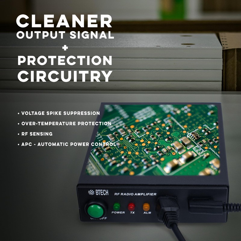 BTECH AMP-220 Amplifier | 30-50W Power Boost for 1.25M Band