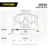 Cressi Sirena Black Scuba Diving and Snorkeling Mask - Black