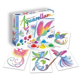 Sentosphere Aquarellum Junior 3900060 Painting Set with 4 Pictures Birds of Paradise Theme
