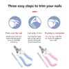 Blue Pet Nail Clipper with File Stainless steel nail clipper