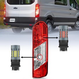 RUNEWAX RUNEWAX LED Tail Light Bulb Kits for Ford Transit-150/250/350 HD 2015-2025 3057 Reverse + Brake/Turn Signal Lamp Combo, Anti Hyper Flash CANBUS 12V, Pack of 4