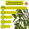 Artego Planta Artificial Decorativa Moderna con Maceta Bambú Grande de
