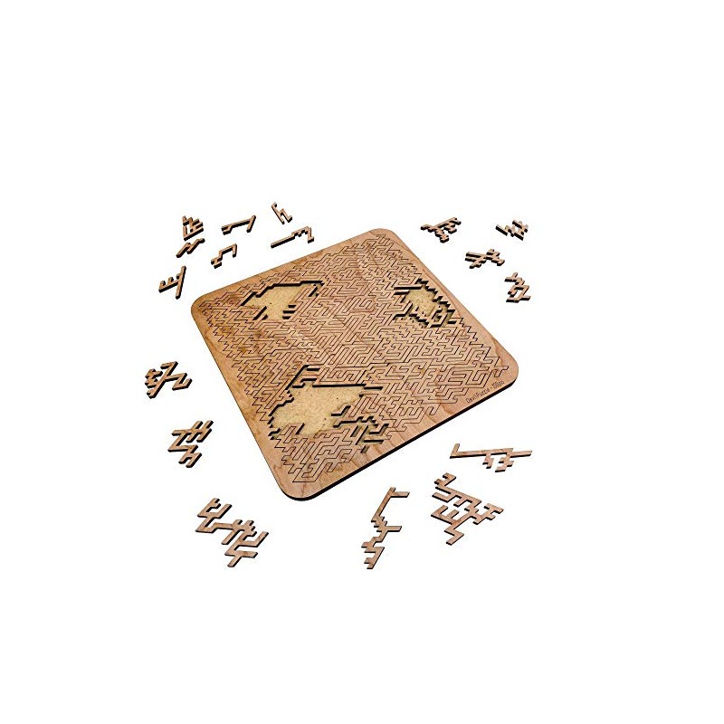 Torched Mind Bending Diamond Fractal Wooden Jigsaw Puzzle Board, Difficult