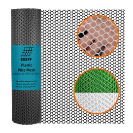 Pet & Garden Safeguard - 15.7IN x 16.4FT Roll - Black Plastic Netting, Multi-Use Decorative Fencing for Poultry, Dogs, Rabbits,Chicken and Snake Barrier