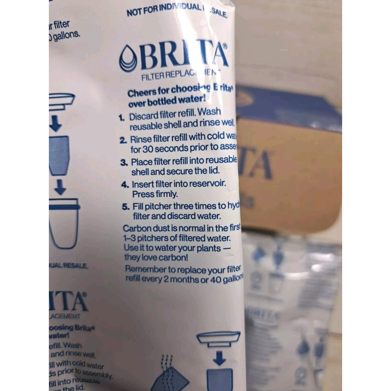 For Brita Brita Refillable Filter Packs for Pitchers and Dispensers