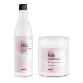 Glossco Waves & Curls Shampoo 500ml + Mascarilla 500ml Kit