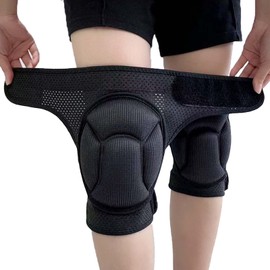 JYBTAA Knee Pads for Men/Women Work, Gardening Kneeling Pad for Cleaning Floors Bathing Baby, Cushion Kneepads for Flooring Crawling Roofing Painting Youth, Construction Kneepad for Adult, Black M (1 pair)