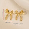 Solid 925 Sterling Silver Bow Stud Earrings for Women Girls