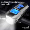 Bike Speedometer Front Light USB Rechargeable Night Light Riding Odometer