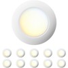 JULLISON 10 Packs 4 Inch White LED Low Profile Recessed