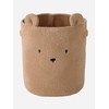 VERTBAUDET Children's Room XL Storage Basket Bear Teddy Fleece Brown