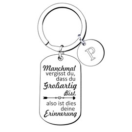 GUOYU Gifts for Women Men, Women Men Alphabet Letter Lanyard, Inspirational Gifts for Best Girlfriend, Sister, Mum, Grandma, Aunt, Dad, Uncle, Daughter, Son, Brother, Colleague, p, L