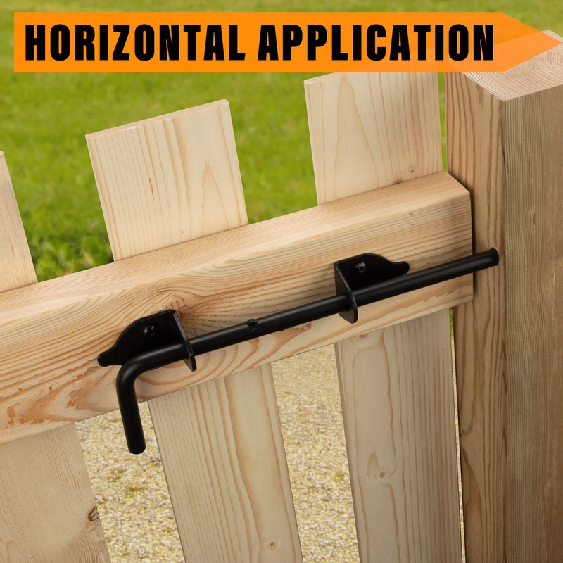 DJSUNPACKING 24" Heavy Duty Cane Bolt Gate Drop Rod-Steel Gate