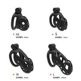 Black Men's Cage with Lock Breathable Comfort A39 (XS)