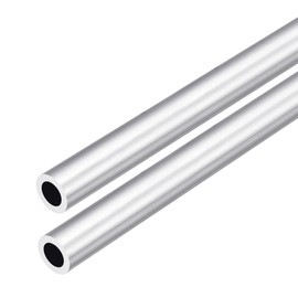 DMiotech Set of 2 (OD 13mm x ID 8mm) 6063 Aluminum Round Tube 300mm Long Industrial Metal Pipe Machine Picture Frame Building DIY Projects
