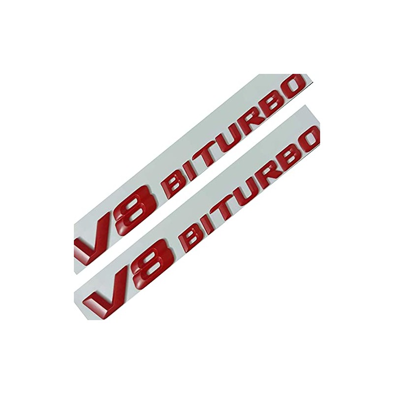 Red for Benz V8 BITURBO Side Left & Right Adhesive
