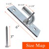 Jikacok Wall Mount Gate Hinge, Sturdy Fence Gate Hinges Fence