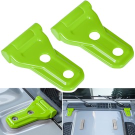 Front Engine Hood Hinge Cover Trim Exterior Accessories Decoration for 2018-2022 Jeep Wrangler JL JLU Unlimited Sports Freedom Sahara Rubicon Gladiator JT 2-Door & 4-Door (Green 2PCS)