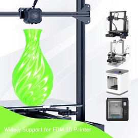 Silk Shiny Luster Bright Lime Green PLA 3D Printing Filament, 1KG 2.2Lbs 1.75mm 3D Print Material with High Diameter Accuracy, Neatly Wound Silk PLA Widely Support for FDM 3D Printers by MIKA3D