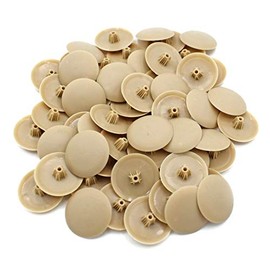 Snap-On Two Piece Bifix Cover Caps to Use with Phillips Ph2 & Pozidrive Pz2 Pozi Screws - Pack of 50 Biffix Covers : Beige