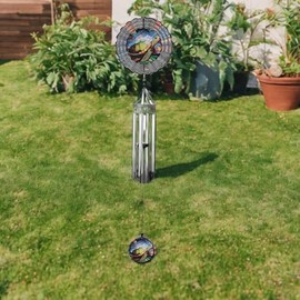 ICE ARMOR 40" Long Sea Turtle Ripple Illusion Wind Chime Statue Sculpture Ornament Decoration Home/Room Decor Ideas for Housewarming, Holidays and Birthdays Great Collectible