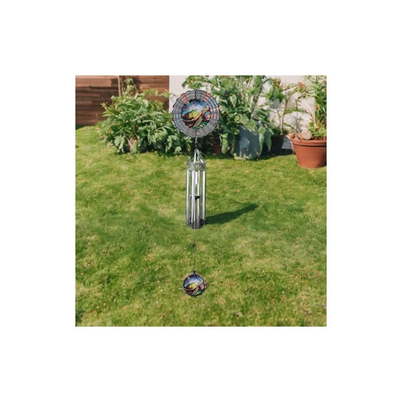 ICE ARMOR 40" Long Sea Turtle Ripple Illusion Wind Chime