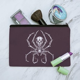 GRAPHICS & MORE Creepy Bone Skeleton Spider Makeup Cosmetic Bag Organizer Pouch