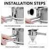 Stainless Steel Pancake Batter Dispenser, Funnel Dispenser with Stand, Kitchen