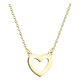Sofia Milani - Women's Necklace 925 Silver - Gold Plated - Heart Pendant - N0625