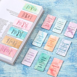 Dianelhall 24 Inspirational Magnetic Bookmarks for Teachers Offices Home Clips for Pages and Books Bookmarks with Motivational Quotes for Inspiration and Motivation when Reading