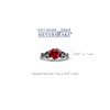 Silvershake 7MM Simulated Heart Shape Red Ruby 925 Sterling Silver