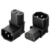 [2PACK] IEC 320 C14 to C13 Right Angle AC Adapter,