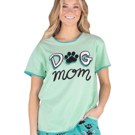 Lazy One Pajamas for Women, Cute Pajama Pants and Top Separates, Dog Mom (Large)
