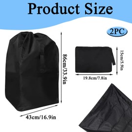 YouthLoxus Car Seat Travel Bag, (86cm/43cm) Baby Car Seat Bag for Airplane Gate Check in & Identification, Waterproof Materials Effectively Prevent Pollution, Baby Plane Travel Essentials(Black)