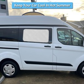 RASHION Sonnenschutz Kompatibel mit Ford Transit Custom (SWB) 2012-2025 fr Schiebetr Thermomatte Auto Innen Sonnenblende