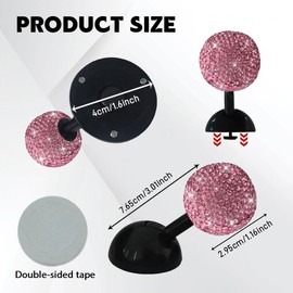 Lyxheth Car Push Starter Button Cover, Start Button Joystick, Car Push to Start Accessories Joystick Cover, Rhinestone Vehicle Engine Start Stop Rocker Car Accessories for Vehicles (Pink)